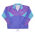 BROOKS Womens Purple & Blue Lightweight Nylon Zip Jacket XL Retro Sportswear