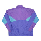 BROOKS Womens Purple & Blue Lightweight Nylon Zip Jacket XL Retro Sportswear