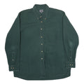 THREE RIVERS Mens Green Shirt XL Button Down Cotton Long Sleeve Casual