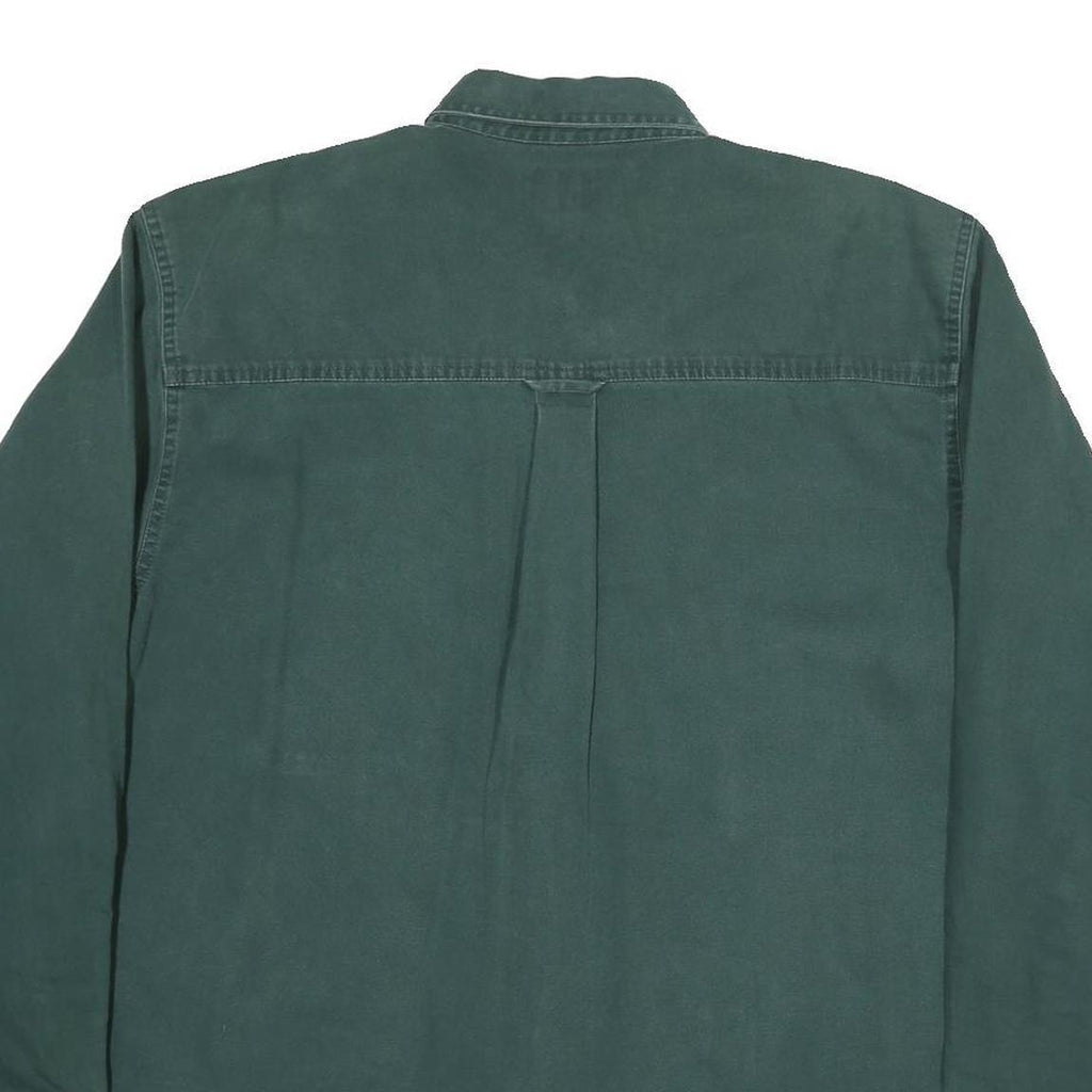 THREE RIVERS Mens Green Shirt XL Button Down Cotton Long Sleeve Casual