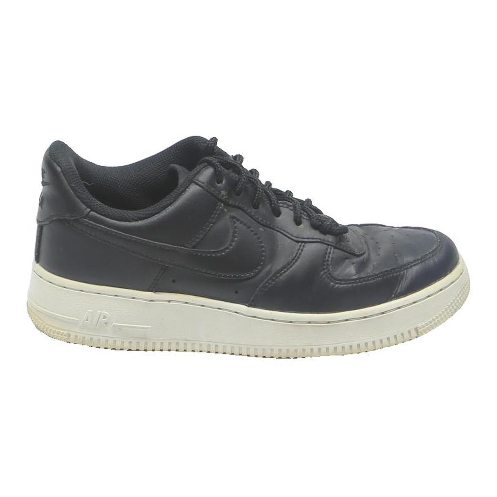 NIKE Air Force 1 Womens Black Leather Trainers UK 5.5 Classic Comfort Streetwear