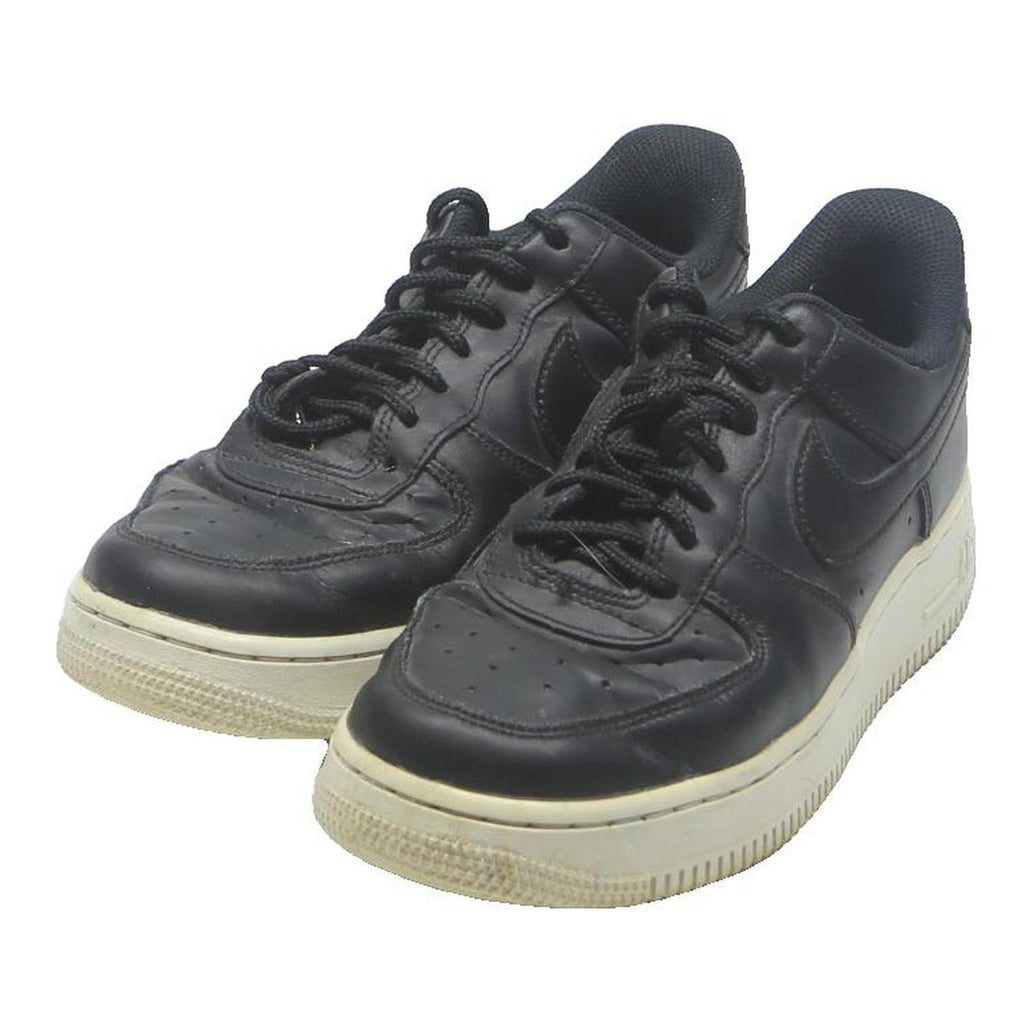 NIKE Air Force 1 Womens Black Leather Trainers UK 5.5 Classic Comfort Streetwear
