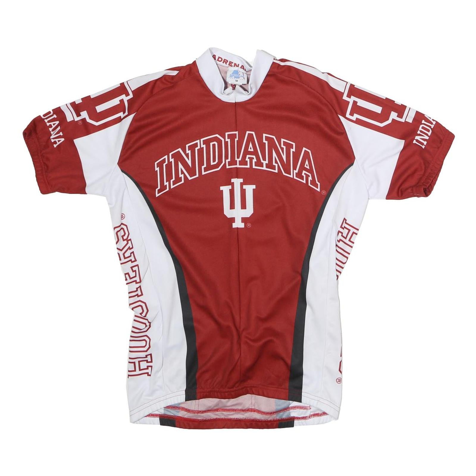 ADRENALINE Mens Red & White Indiana Cycling Jersey M Short Sleeve Crew Neck