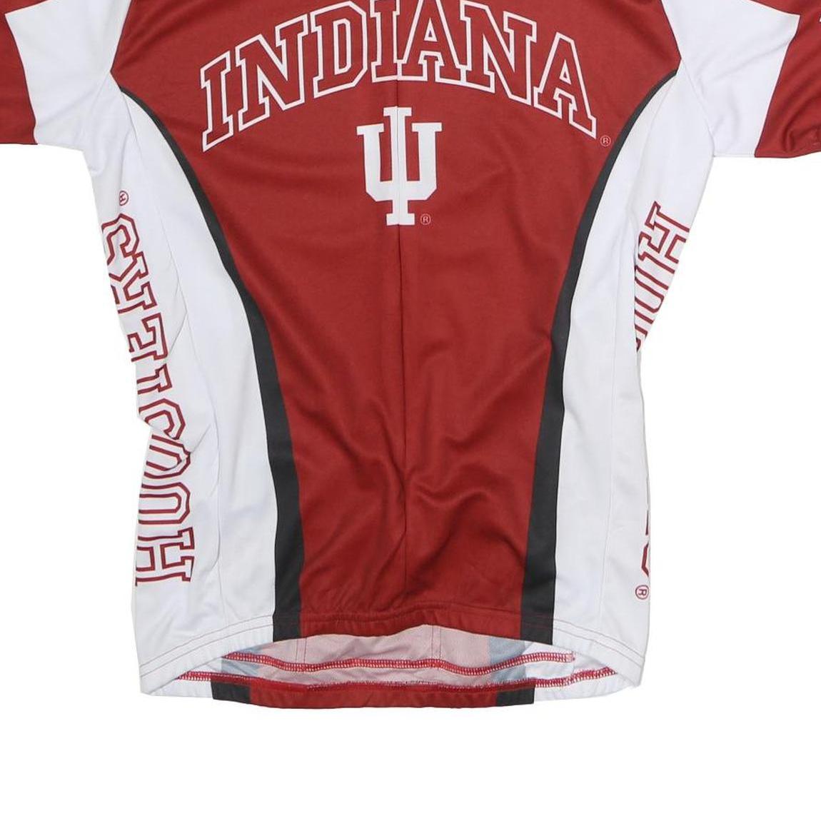 ADRENALINE Mens Red & White Indiana Cycling Jersey M Short Sleeve Crew Neck