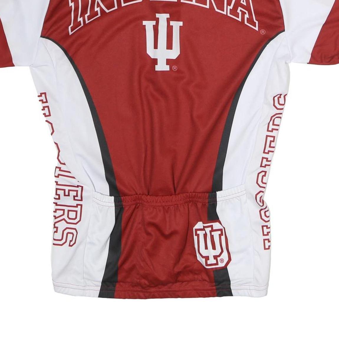 ADRENALINE Mens Red & White Indiana Cycling Jersey M Short Sleeve Crew Neck