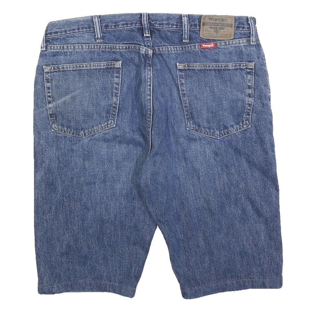 WRANGLER Mens Denim Blue Casual Shorts XL W38 Cotton Blend Comfortable Fit
