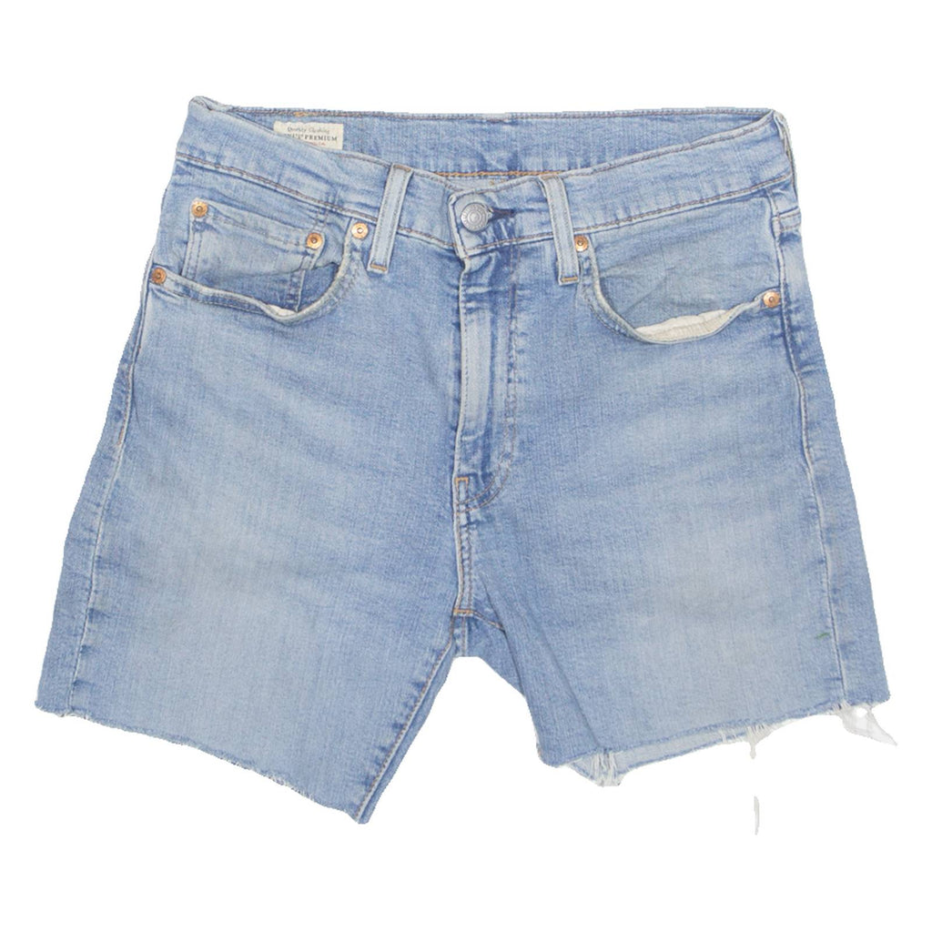 LEVI'S Cut Off Premium E 512 Womens Denim Shorts Blue M W30