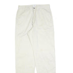CALVIN KLEIN JEANS Mens Cotton Blend Cream Regular Straight Trousers W32 L34