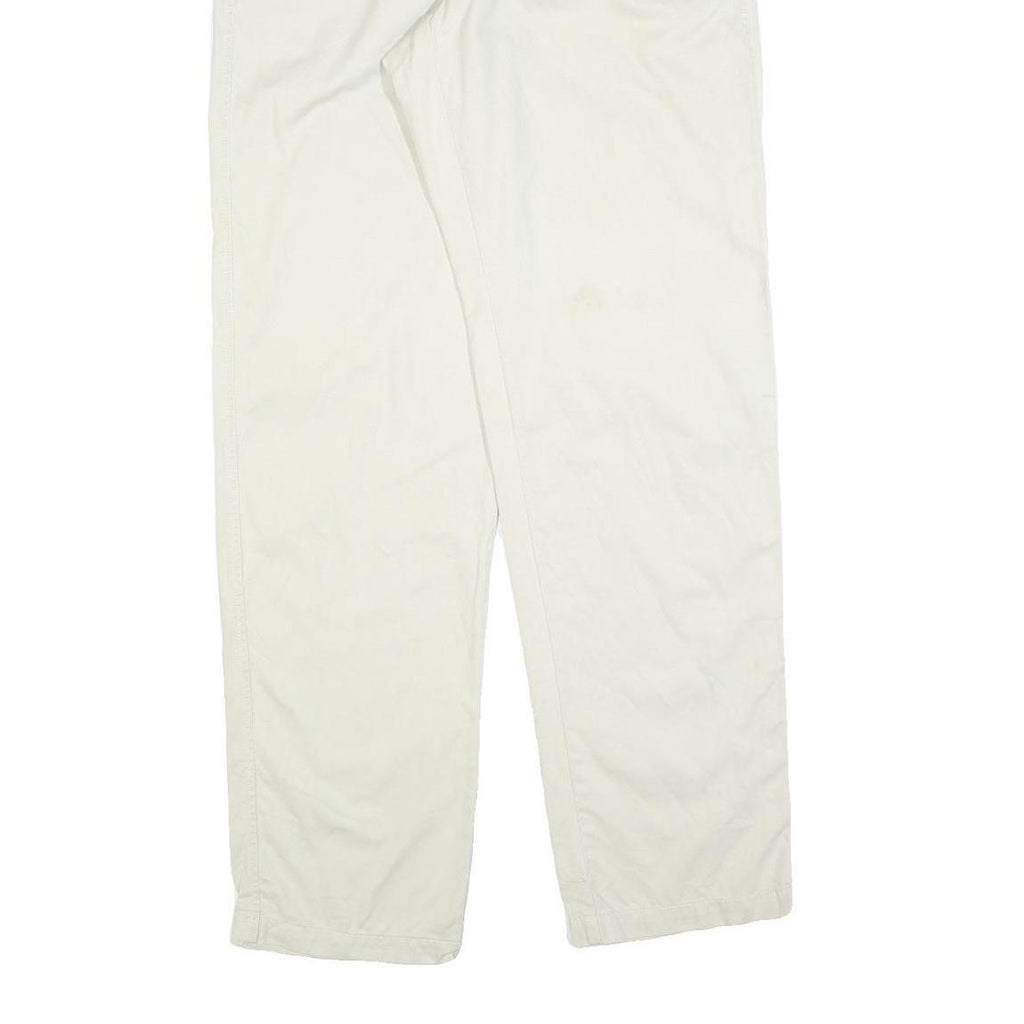 CALVIN KLEIN JEANS Mens Cotton Blend Cream Regular Straight Trousers W32 L34