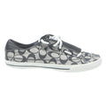 COACH Signature Canvas Womens Low Top Trainers Black Grey Synthetic UK 7 Casual