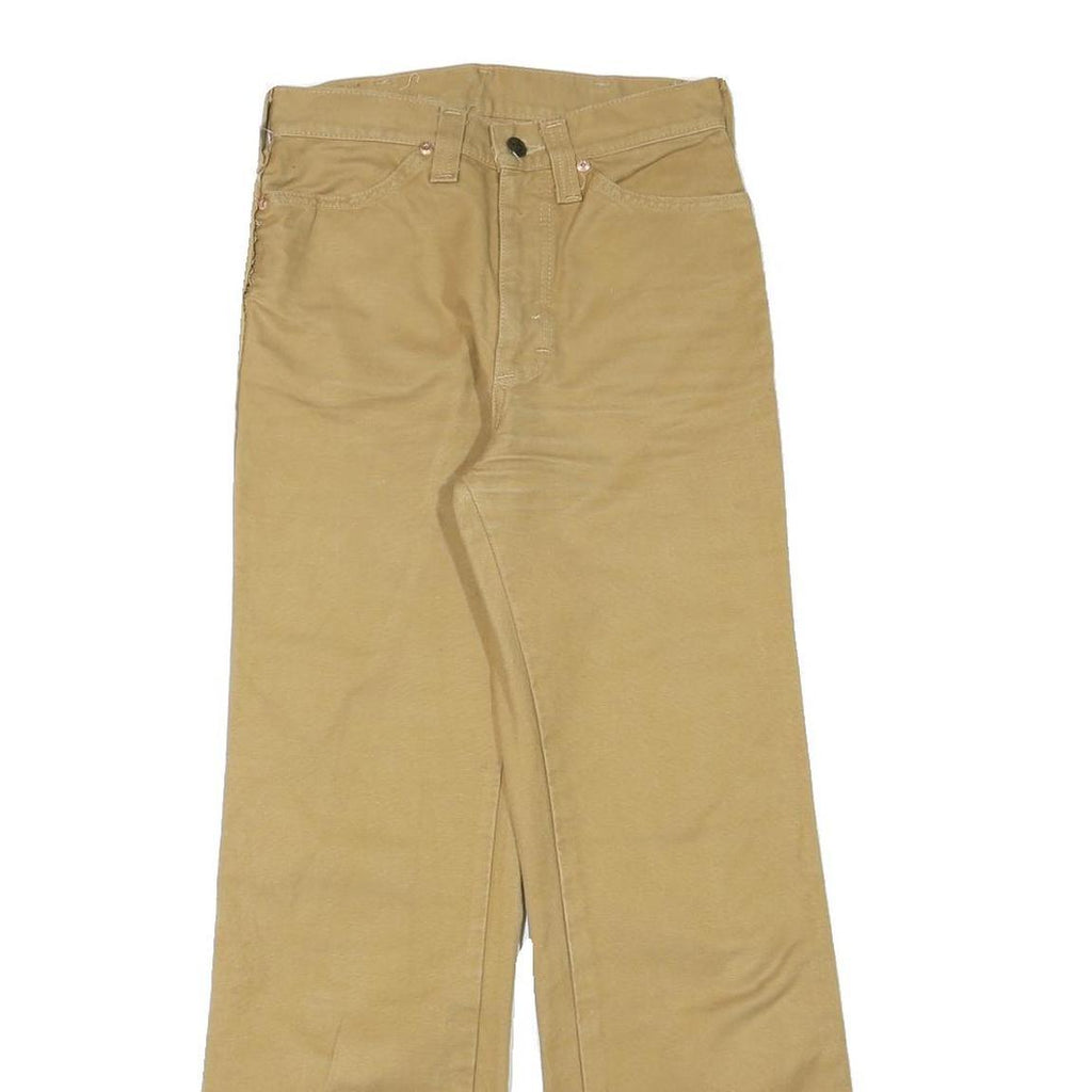 LEE Womens Cotton Blend Beige Regular Fit Flared Trousers W26 L29 Classic Style