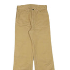 LEE Womens Cotton Blend Beige Regular Fit Flared Trousers W26 L29 Classic Style