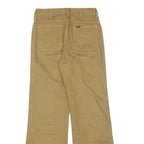 LEE Womens Cotton Blend Beige Regular Fit Flared Trousers W26 L29 Classic Style