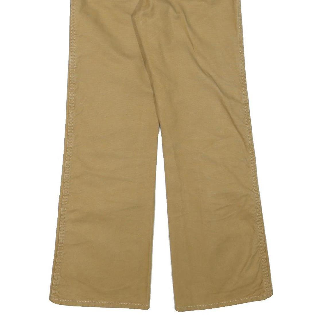 LEE Womens Cotton Blend Beige Regular Fit Flared Trousers W26 L29 Classic Style