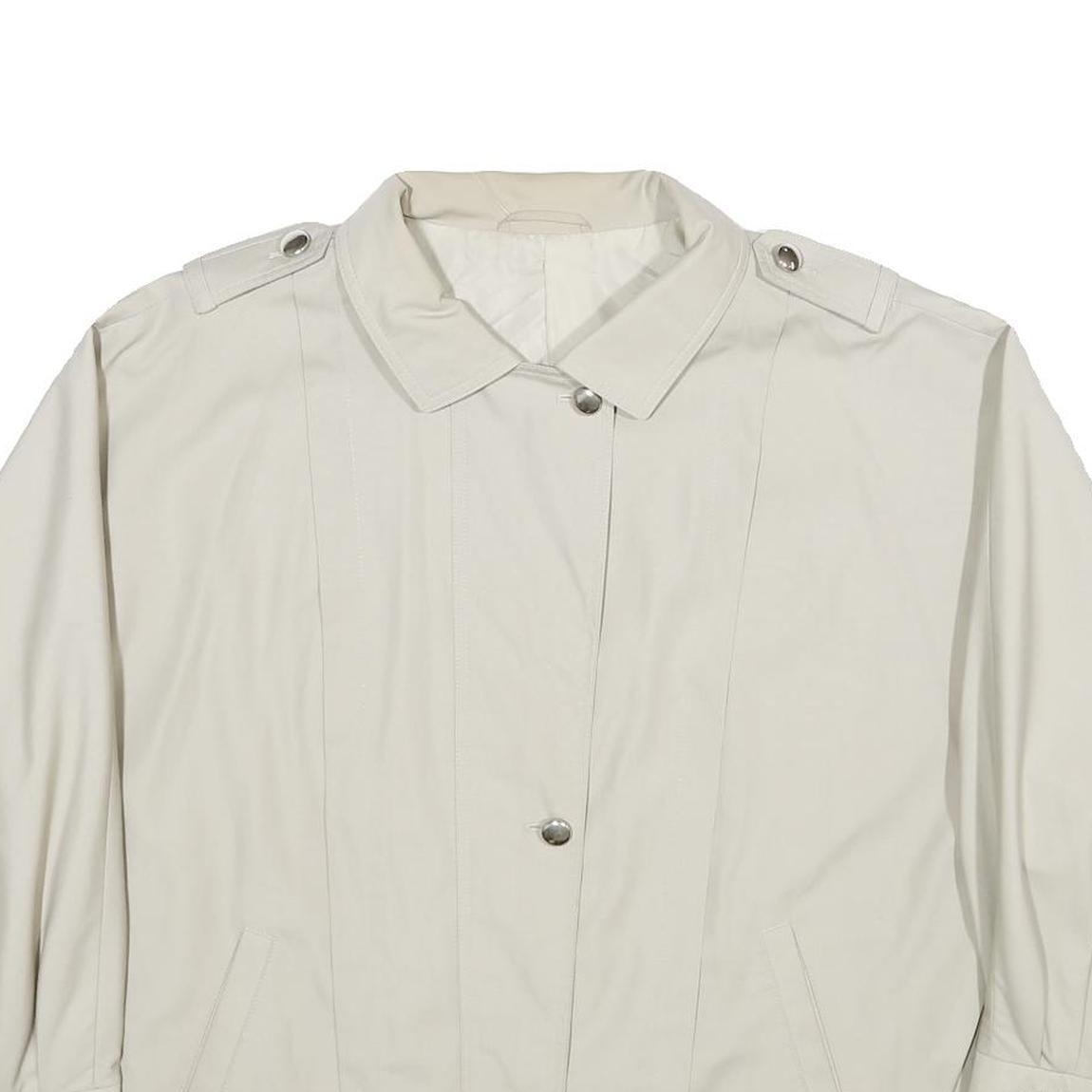 RAVENS Womens Cream Jacket UK 18 Polyester Blend Zip Plain Classic Fit