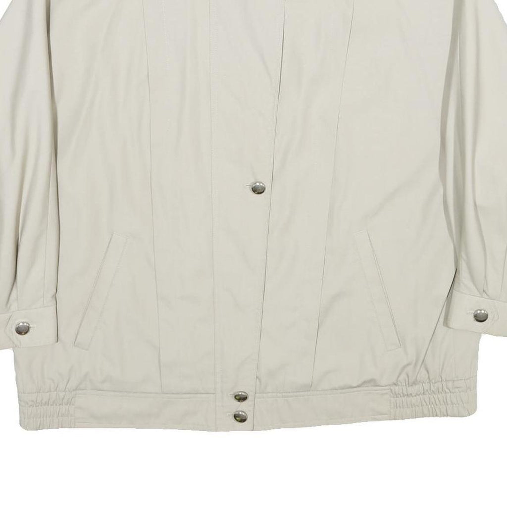 RAVENS Womens Cream Jacket UK 18 Polyester Blend Zip Plain Classic Fit