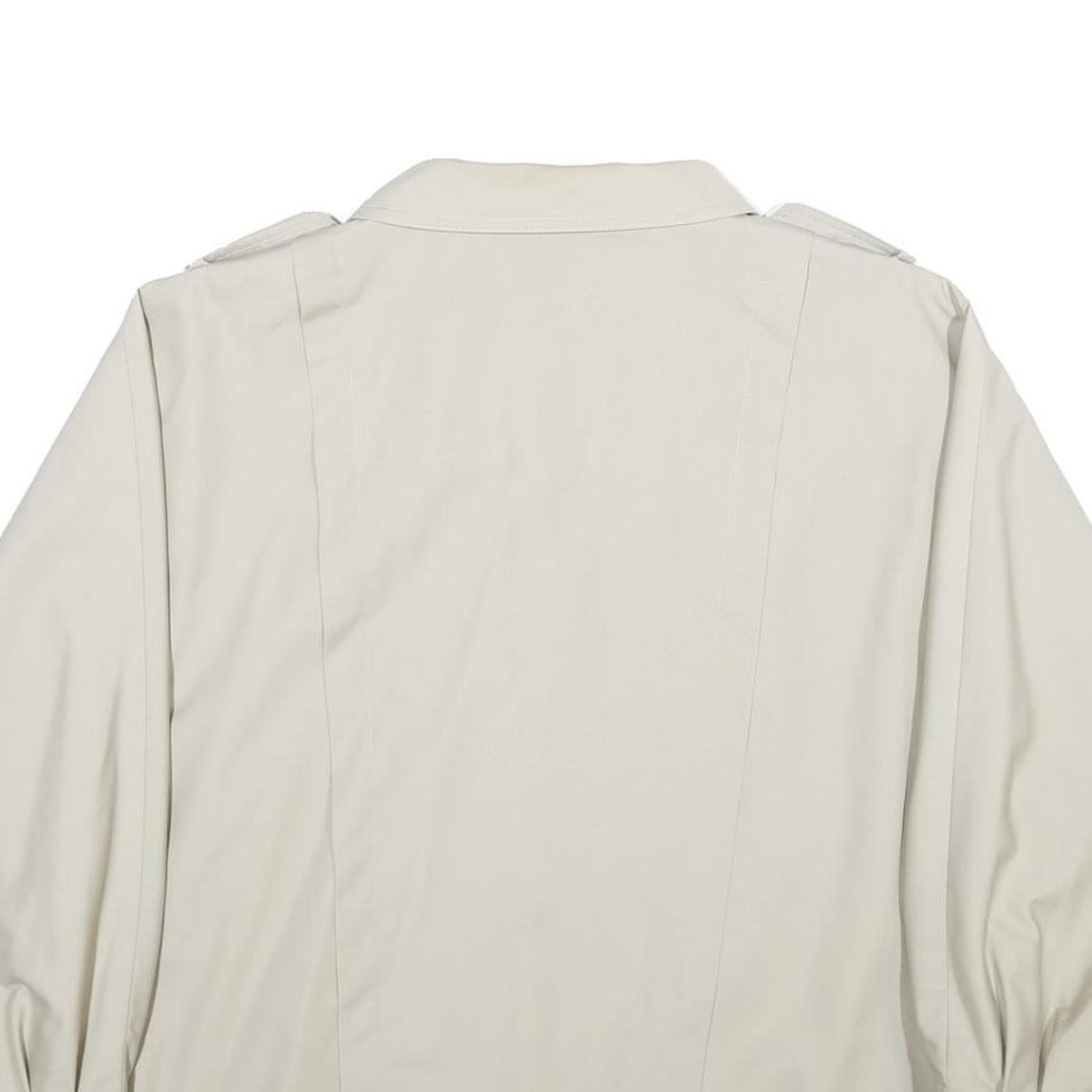 RAVENS Womens Cream Jacket UK 18 Polyester Blend Zip Plain Classic Fit