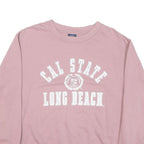 MV SPORT Mens Pink Cal State Long Beach Crew Neck M Cotton Sweatshirt Casual