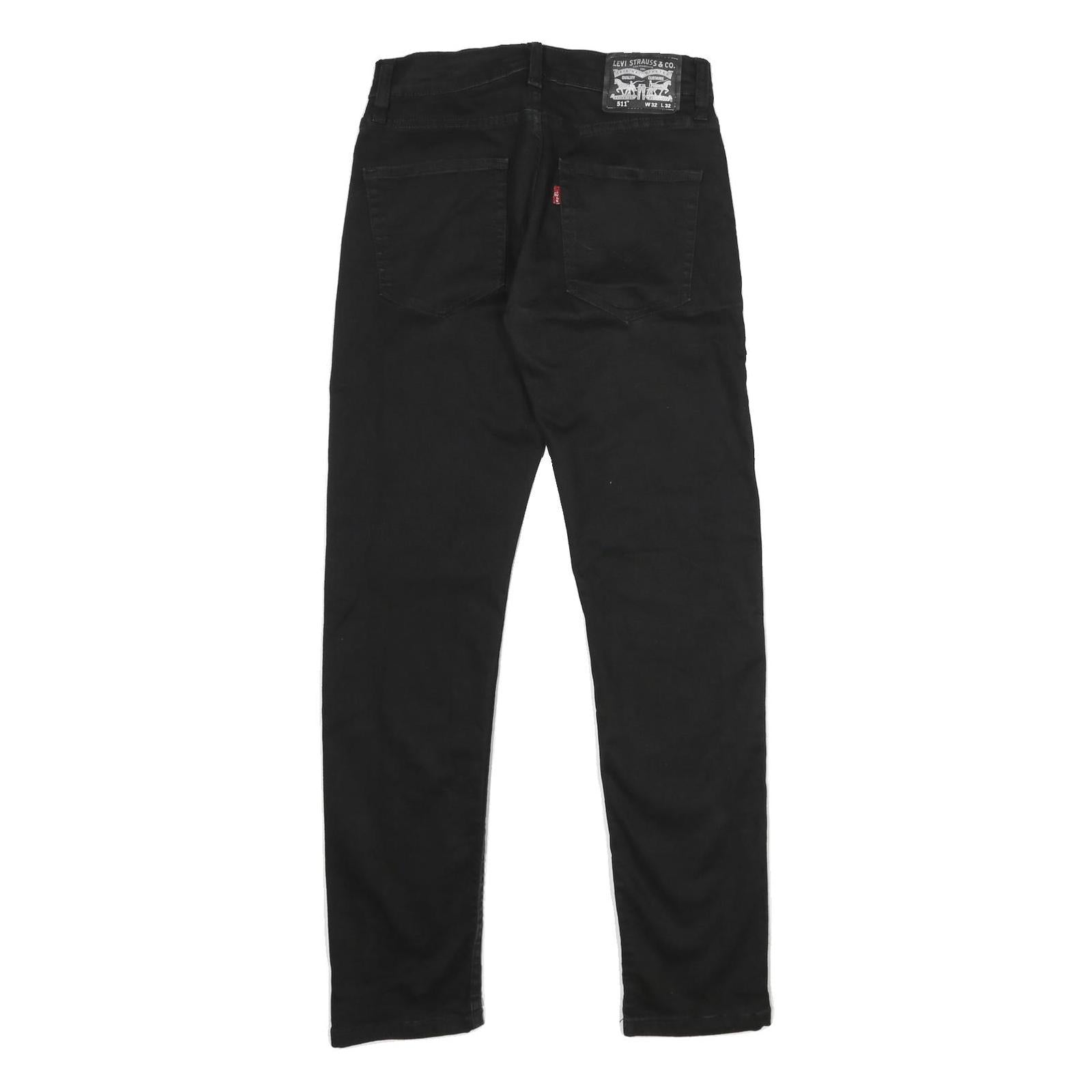 LEVI'S 511 Slim Mens Jeans Black Slim Skinny Denim W29 L32 Stretch Cotton Blend