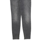 GUESS Womens Slim Grey Denim Jeans Cotton Blend W29 L28 Zip Detail
