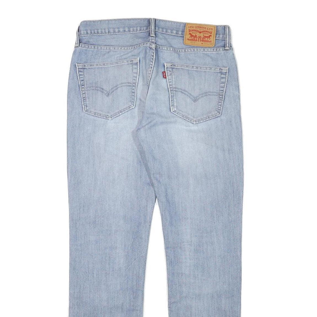 LEVI'S 511 Mens Slim Light Blue Denim Jeans Cotton Blend Zip W31 L32 Stylish