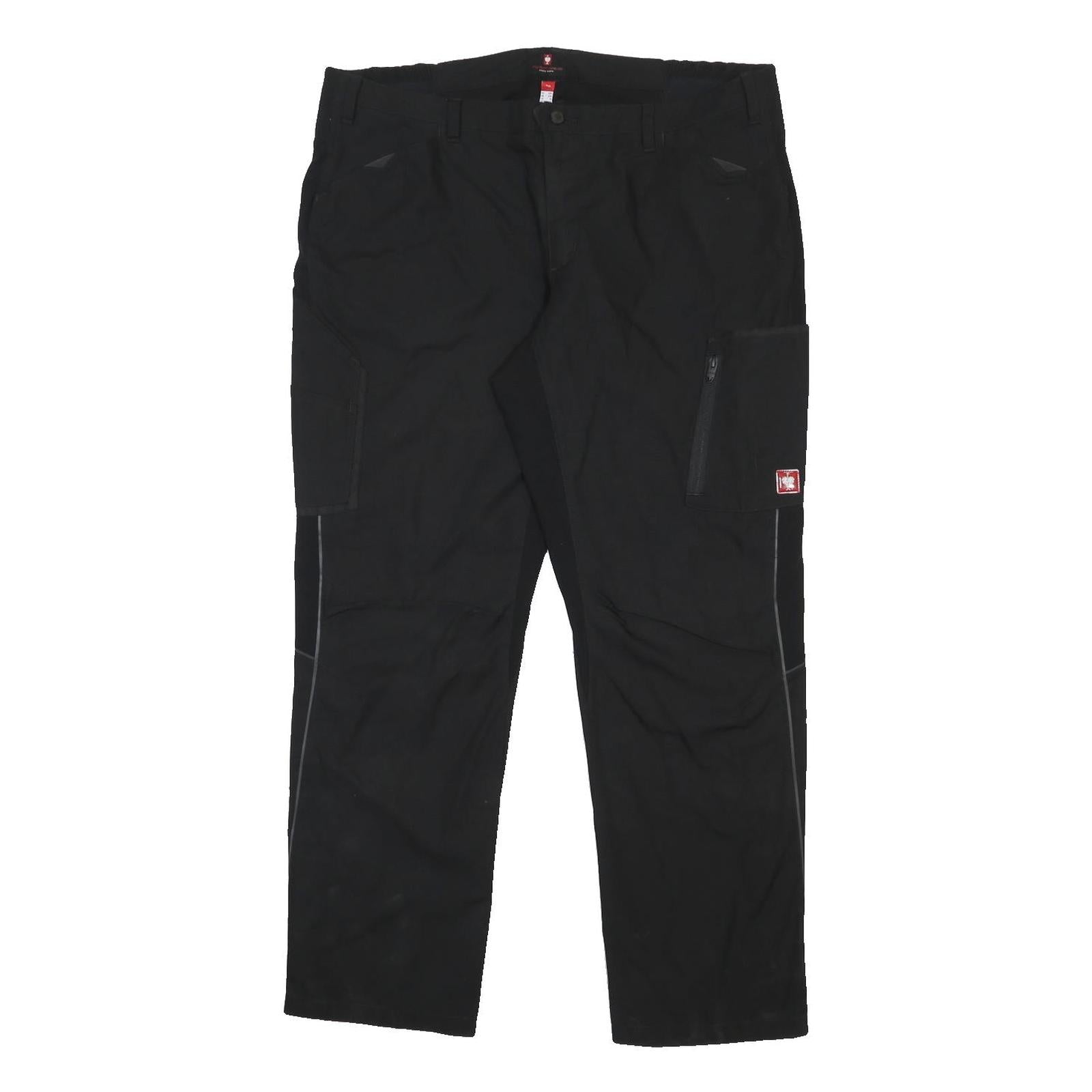 ENGELBERT STRAUSS Womens Black Regular Fit Cargo Trousers W40 L31 Workwear Zip