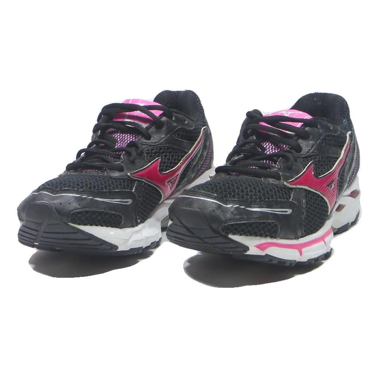MIZUNO Womens Running Trainers Black & Pink Synthetic UK 6 Comfortable
