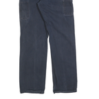 CARHARTT Mens Cotton Blend Navy Blue Regular Straight Trousers W32 L36 Workwear