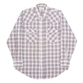 LEVI'S Mens White & Red Check Shirt L Cotton Blend Long Sleeve Button Casual