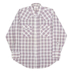 LEVI'S Mens White & Red Check Shirt L Cotton Blend Long Sleeve Button Casual