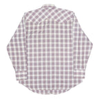 LEVI'S Mens White & Red Check Shirt L Cotton Blend Long Sleeve Button Casual