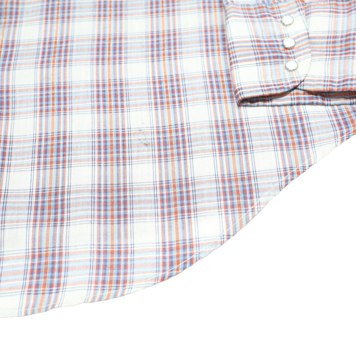LEVI'S Mens White & Red Check Shirt L Cotton Blend Long Sleeve Button Casual