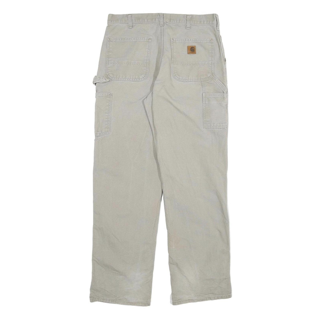 CARHARTT Mens Relaxed Straight Beige Denim Light W32 L32 Workwear Pants