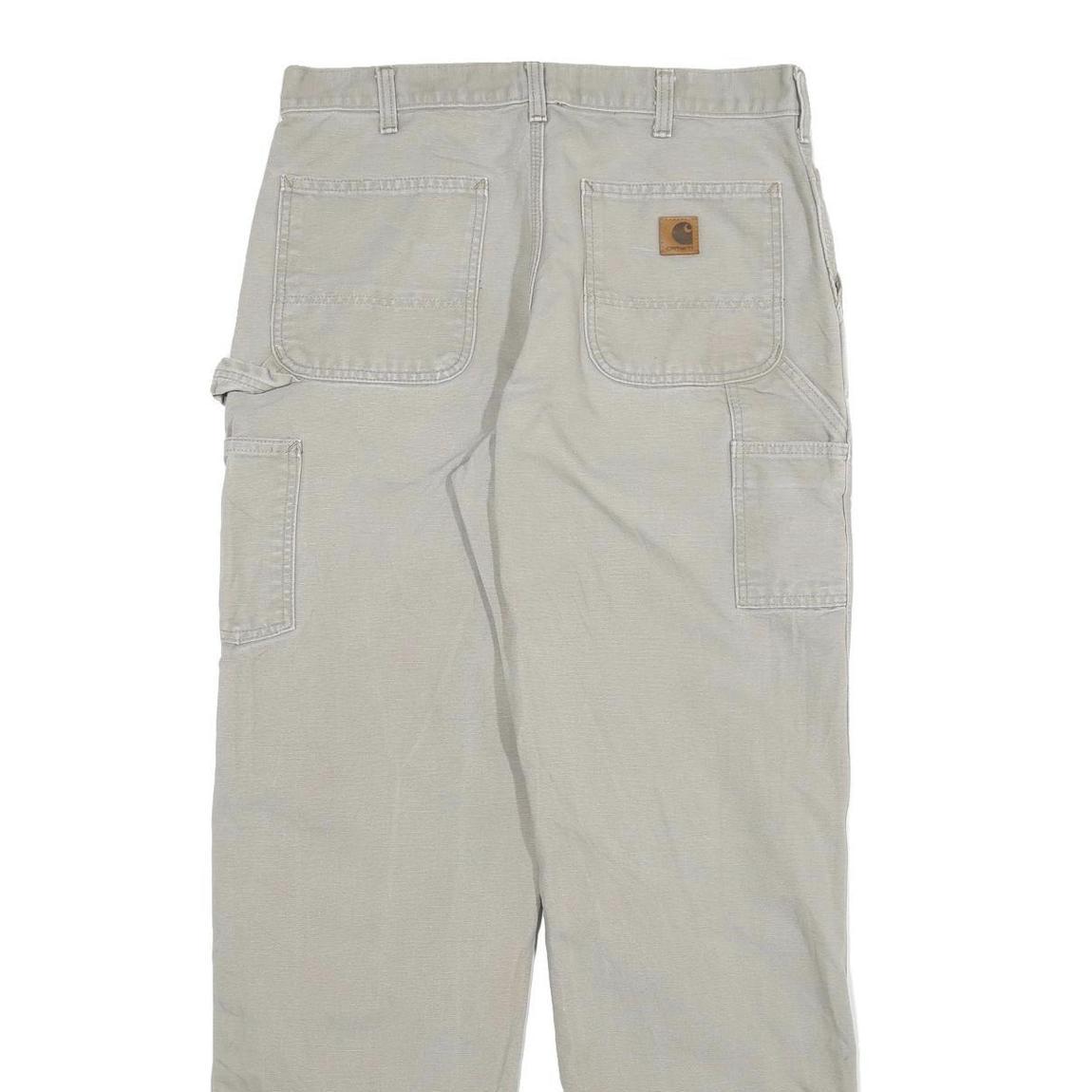 CARHARTT Mens Relaxed Straight Beige Denim Light W32 L32 Workwear Pants
