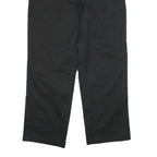 DICKIES Mens Black Regular Fit Straight Cotton Blend Trousers W33 L28 Workwear