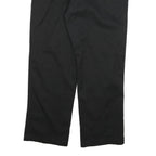 DICKIES Mens Black Regular Fit Straight Cotton Blend Trousers W33 L28 Workwear
