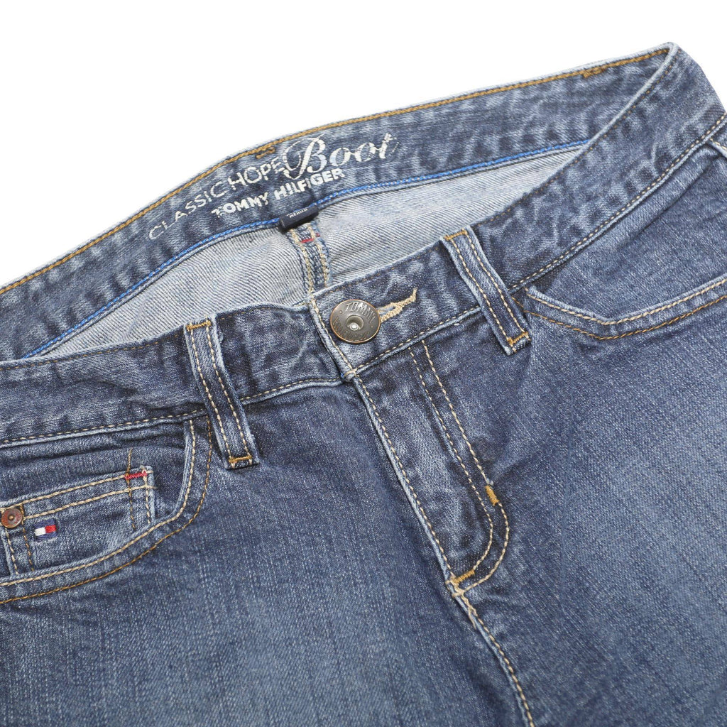 TOMMY HILFIGER Womens Blue Classic Bootcut Denim Medium Wash W28 L33 Stylish
