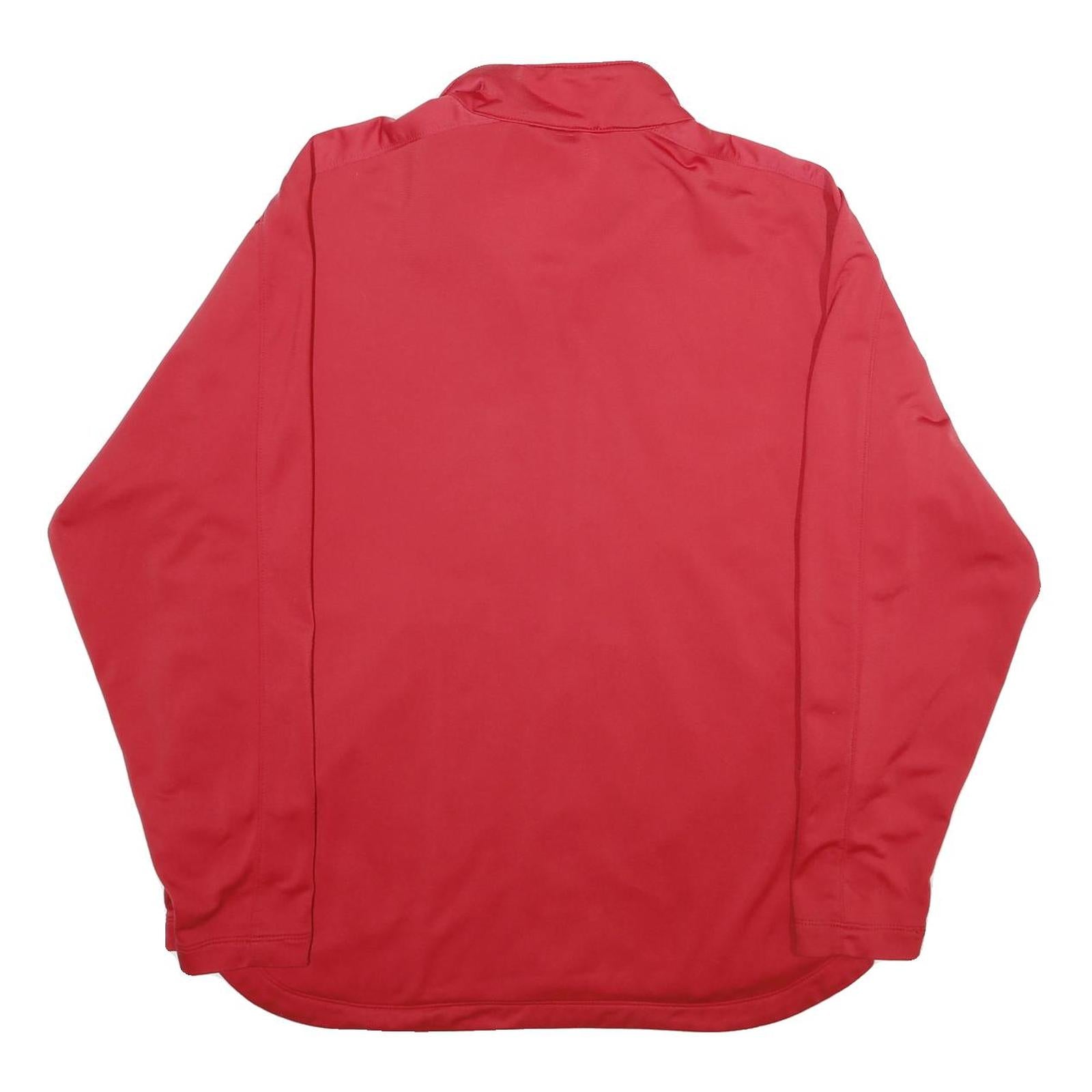 NIKE Mens Red Jacket XL Polyester Plain Zip Sportswear Track Top