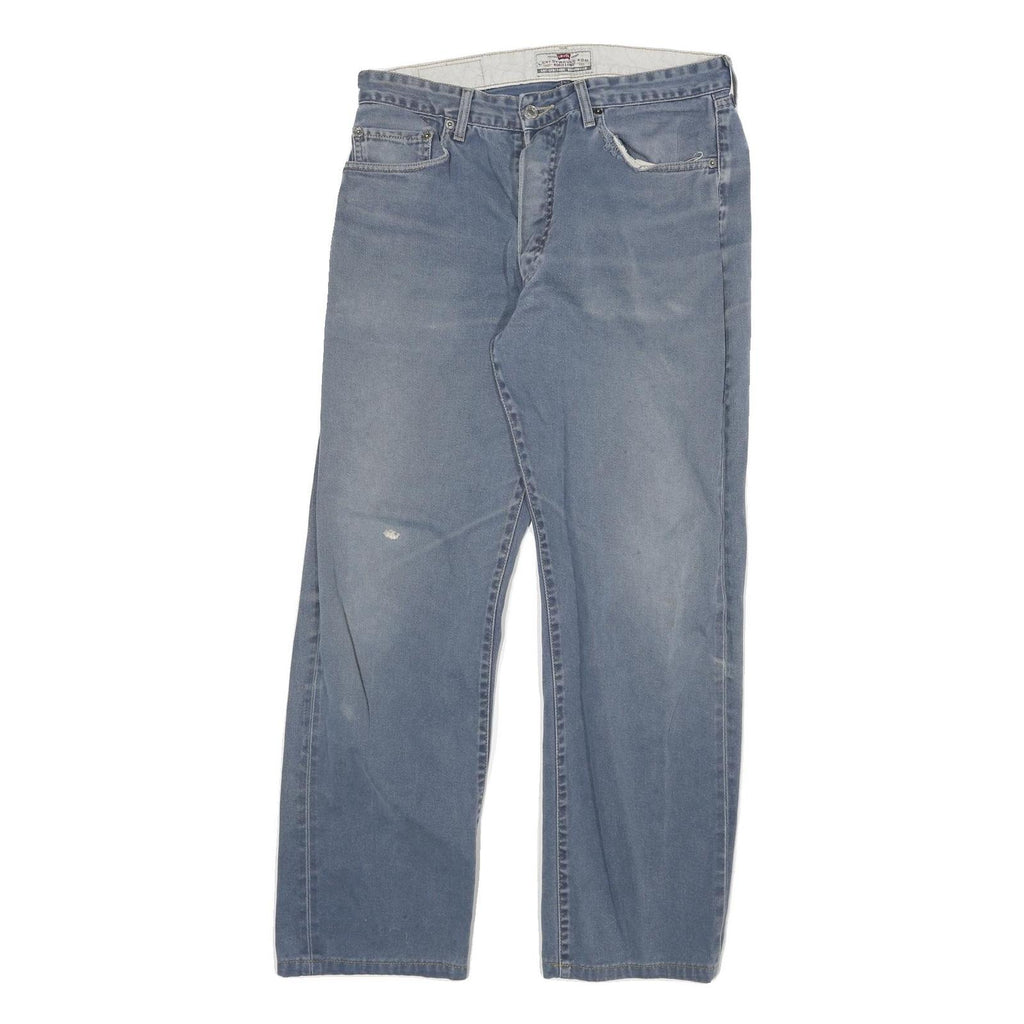 LEVI'S Mens Regular Fit Blue Denim Plain Jeans W30 L29 Classic Button Closure