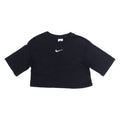 NIKE Cropped Womens T-Shirt Black Crew Neck XS