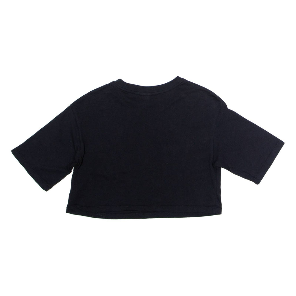 NIKE Cropped Womens T-Shirt Black Crew Neck XS