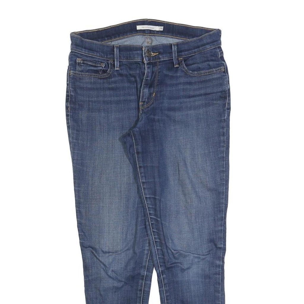 LEVI'S 710 Womens Slim Blue Denim Medium Wash Jeans W29 L28 Stretch Cotton Blend