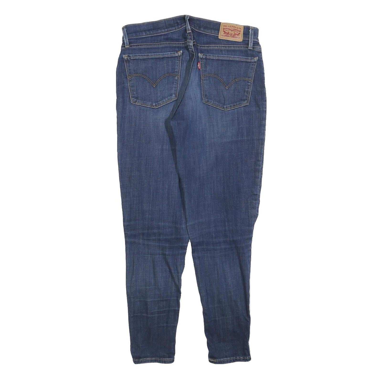 LEVI'S 710 Womens Slim Blue Denim Medium Wash Jeans W29 L28 Stretch Cotton Blend