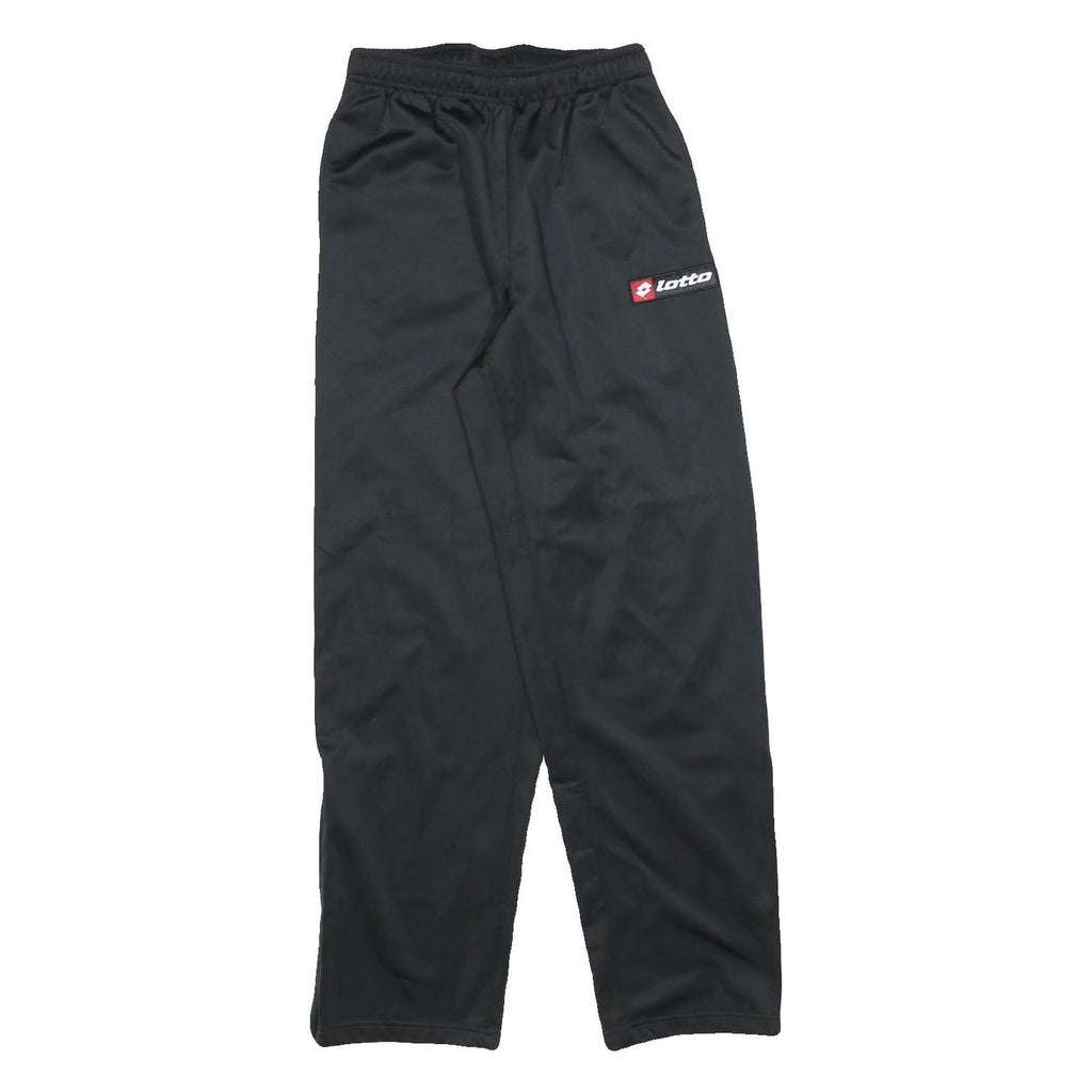 LOTTO Mens Joggers Black S W24 L30 Regular Tapered Polyester Blend Sportswear