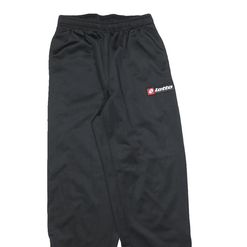 LOTTO Mens Joggers Black S W24 L30 Regular Tapered Polyester Blend Sportswear