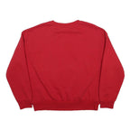 DISNEY Womens Red Mickey Mouse Crew Neck UK 14 Cotton Blend Sweatshirt