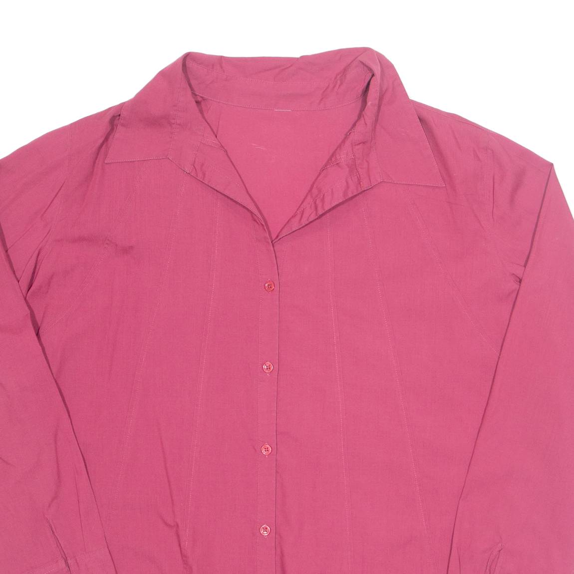Womens Shirt Pink Collared Long Sleeve L