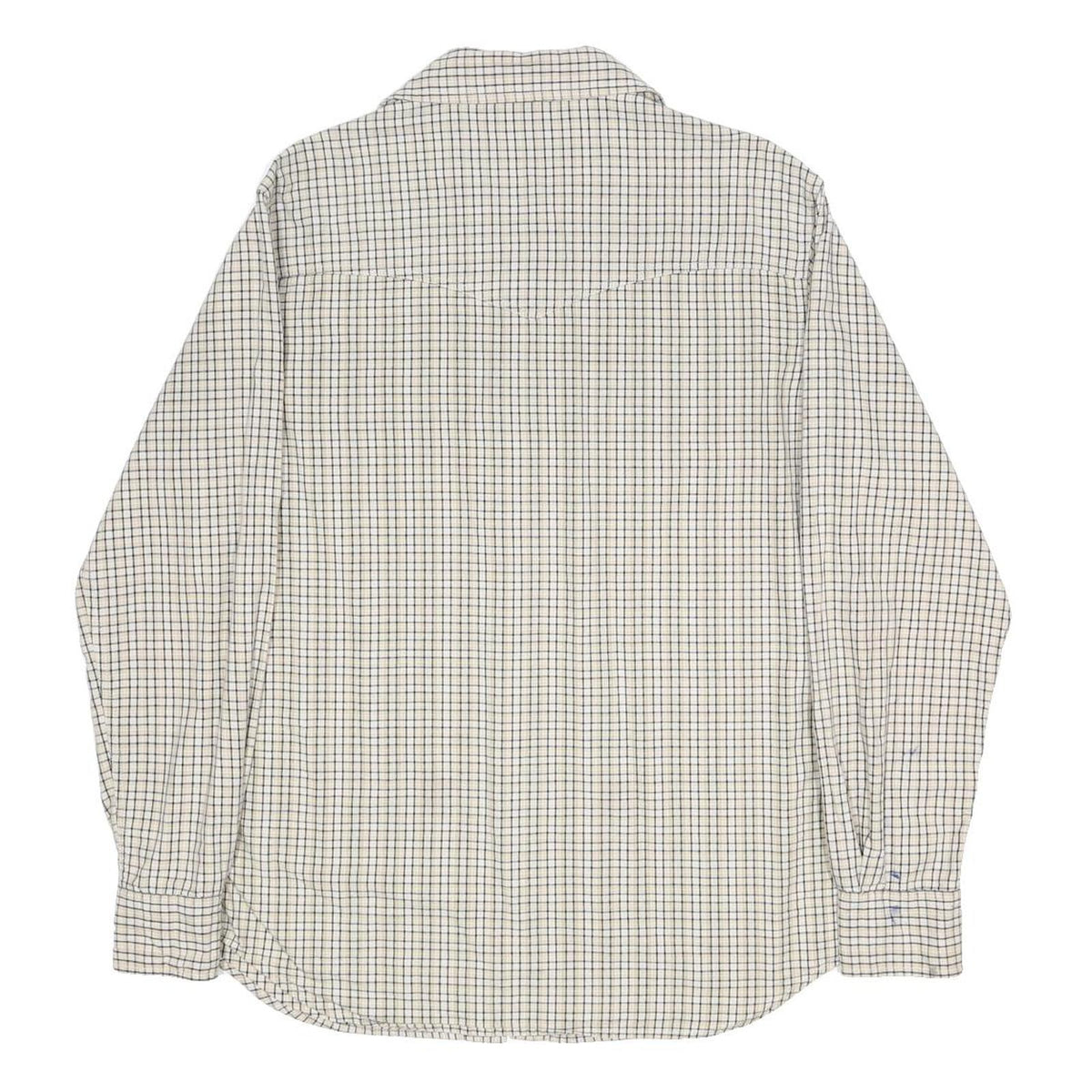 LEVI'S Mens White & Blue Check Shirt S Cotton Casual Long Sleeve Button Pocket