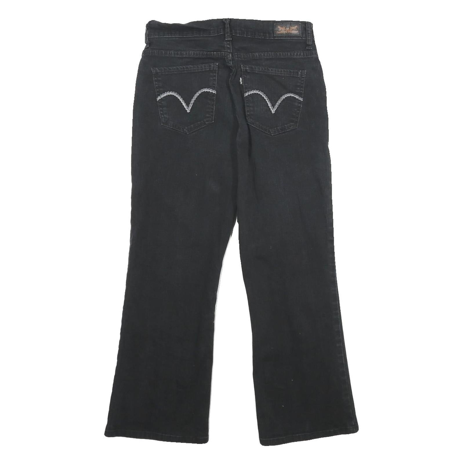 LEVI'S Perfectly Slimming 512 Womens Jeans Black Slim Bootcut Denim W28 L26