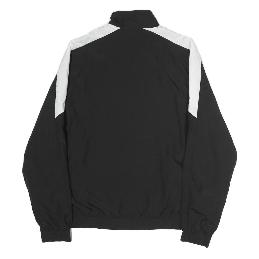 PUMA Mens Black & White Novato Soccer Sports Zip Jacket L Cotton Woven